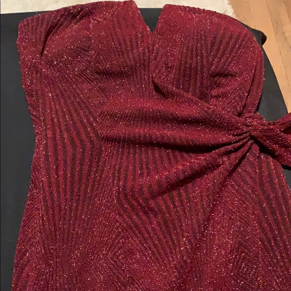 Short red dress